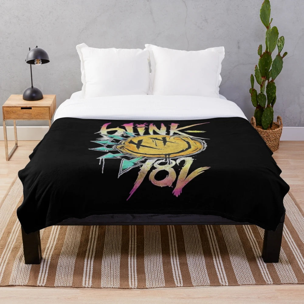 Blink 182 plush blanket with comfort colors band logo