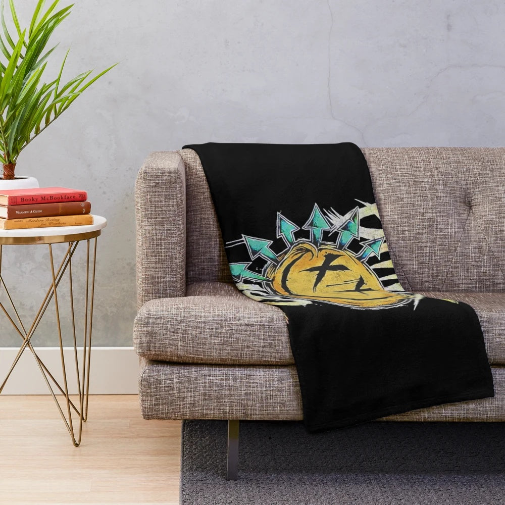 Blink 182 plush blanket with comfort colors band logo