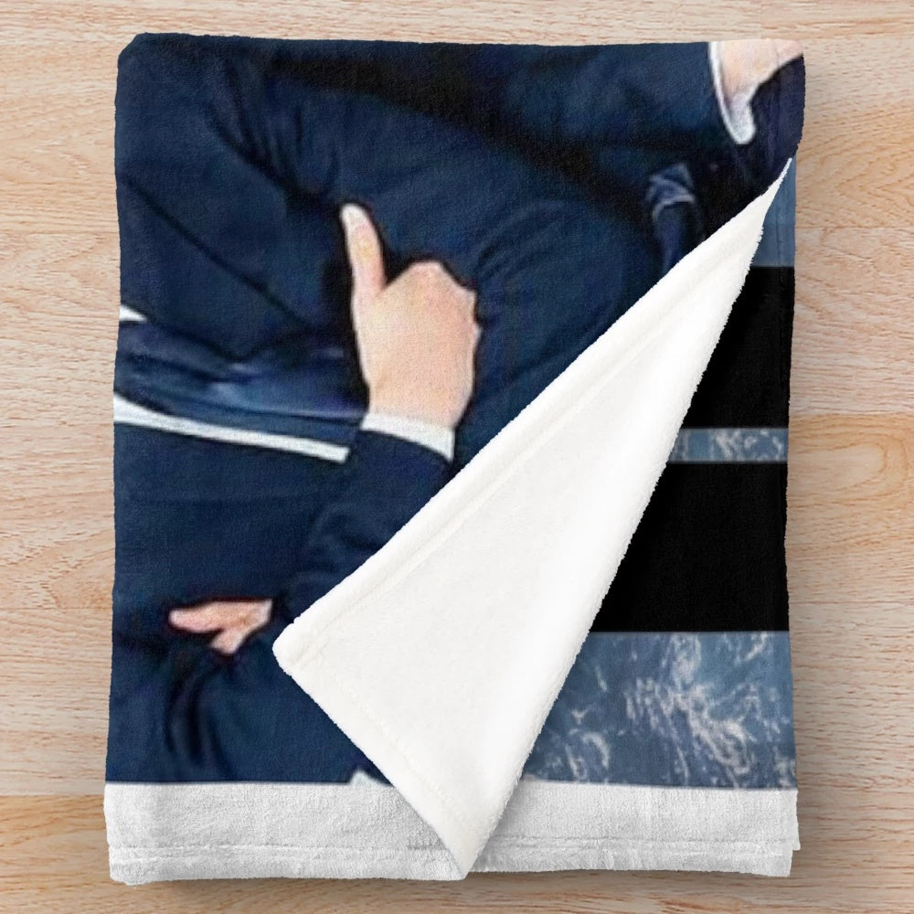 Soft and cozy BTS plush blanket for kpop fans