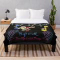Soft Cell-inspired plush blanket with ecstatic dancing design