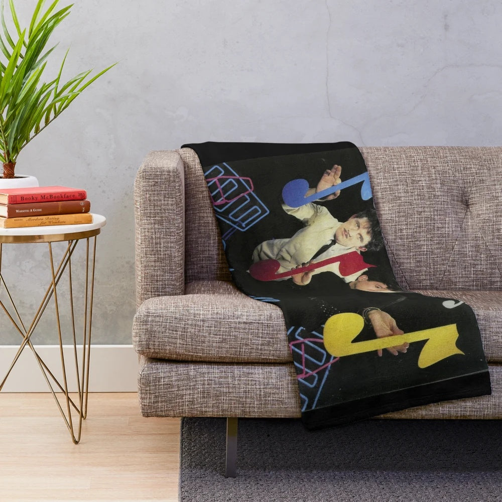 Soft Cell-inspired plush blanket with ecstatic dancing design