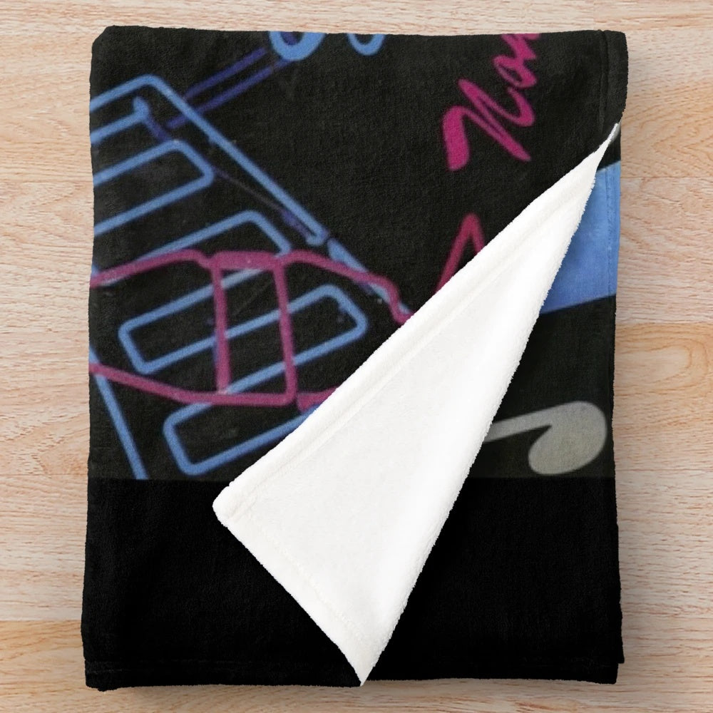 Soft Cell-inspired plush blanket with ecstatic dancing design