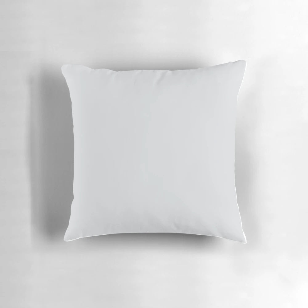 A light grey, minimalist pillow with a soft, luxurious feel.
