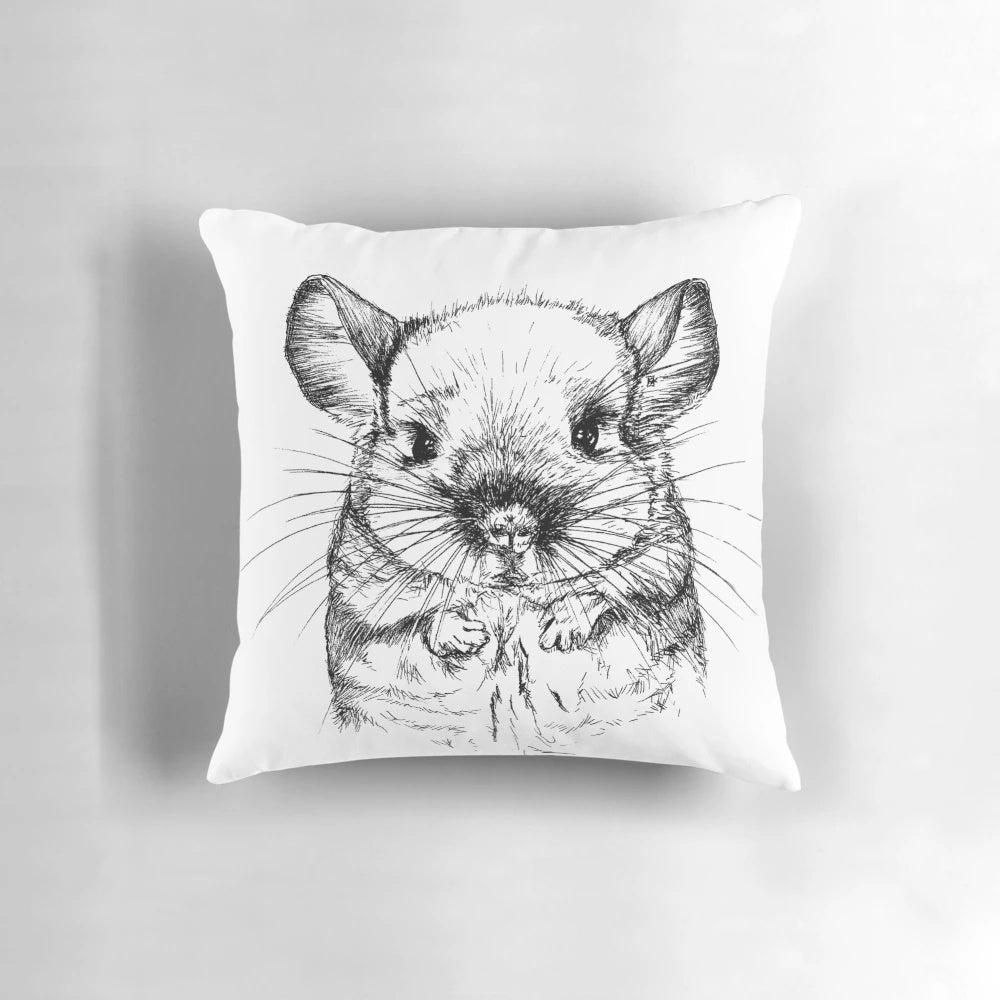 Soft, plush chinchilla pillow for home and bedroom decor