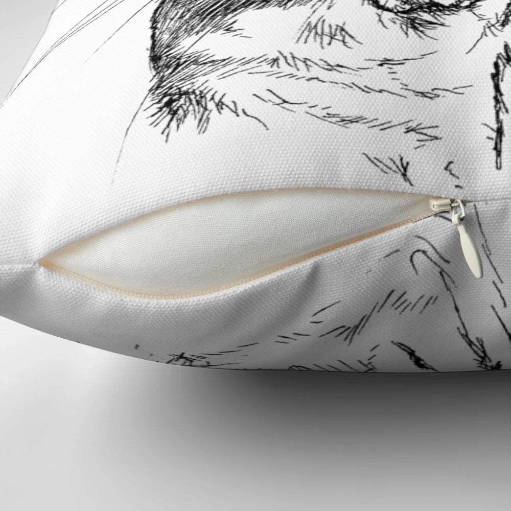 Soft, plush chinchilla pillow for home and bedroom decor
