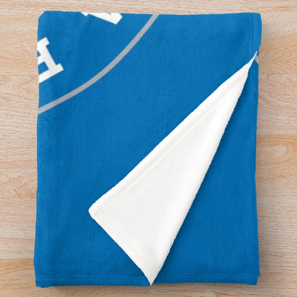 Soft and cozy circle plush blanket for college and university students