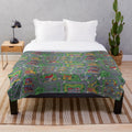 Soft plush city roads map play rug blanket for kid's room decor