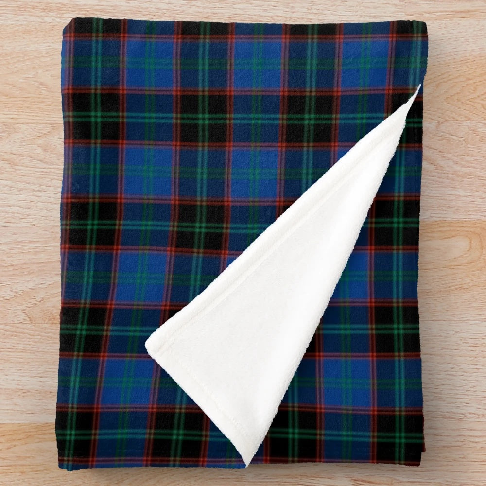 Clan Hume tartan pattern plush blanket