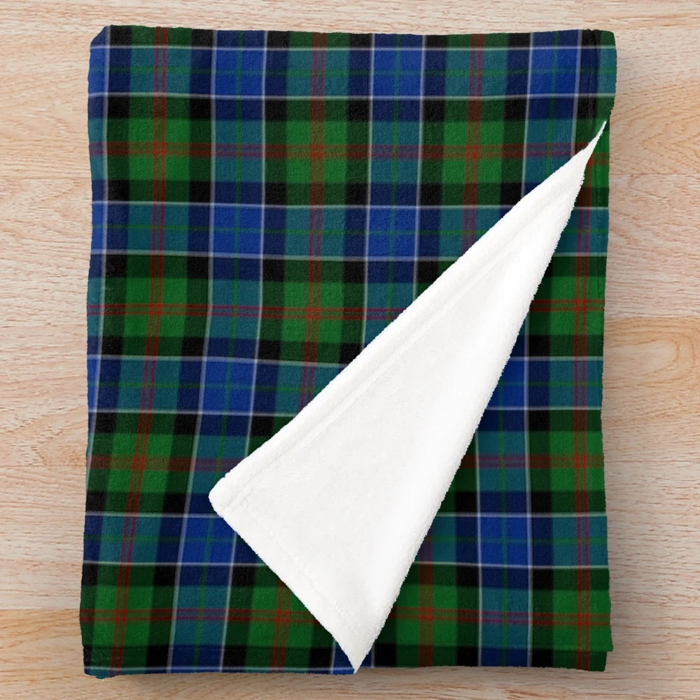 Clan Paterson tartan plush blanket offering a cozy and soft touch for your home