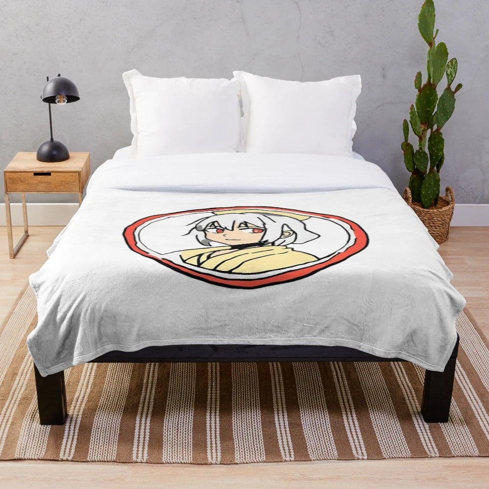 Soft and plush anime-themed blanket with unique design