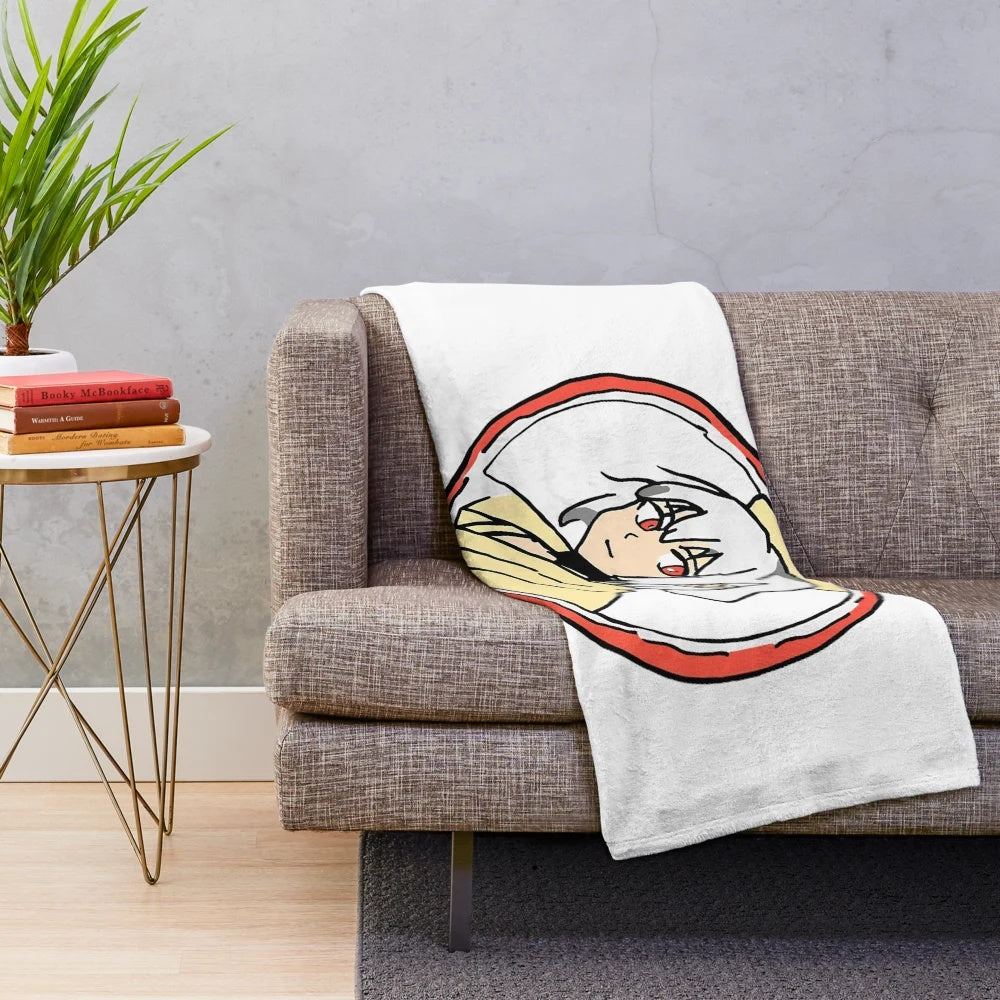 Soft and plush anime-themed blanket with unique design