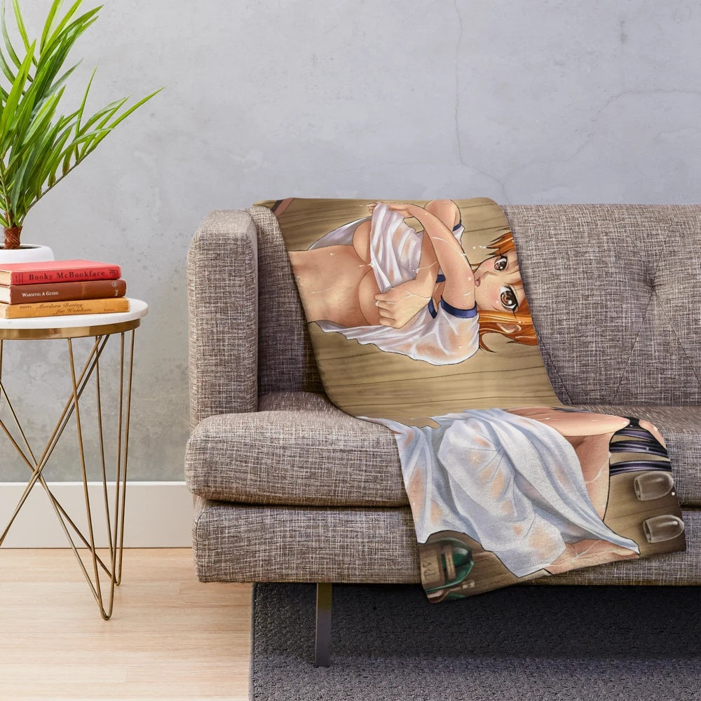 Soft and cozy anime-inspired plush blanket