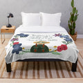 Anne of Green Gables inspired plush blanket with floral design