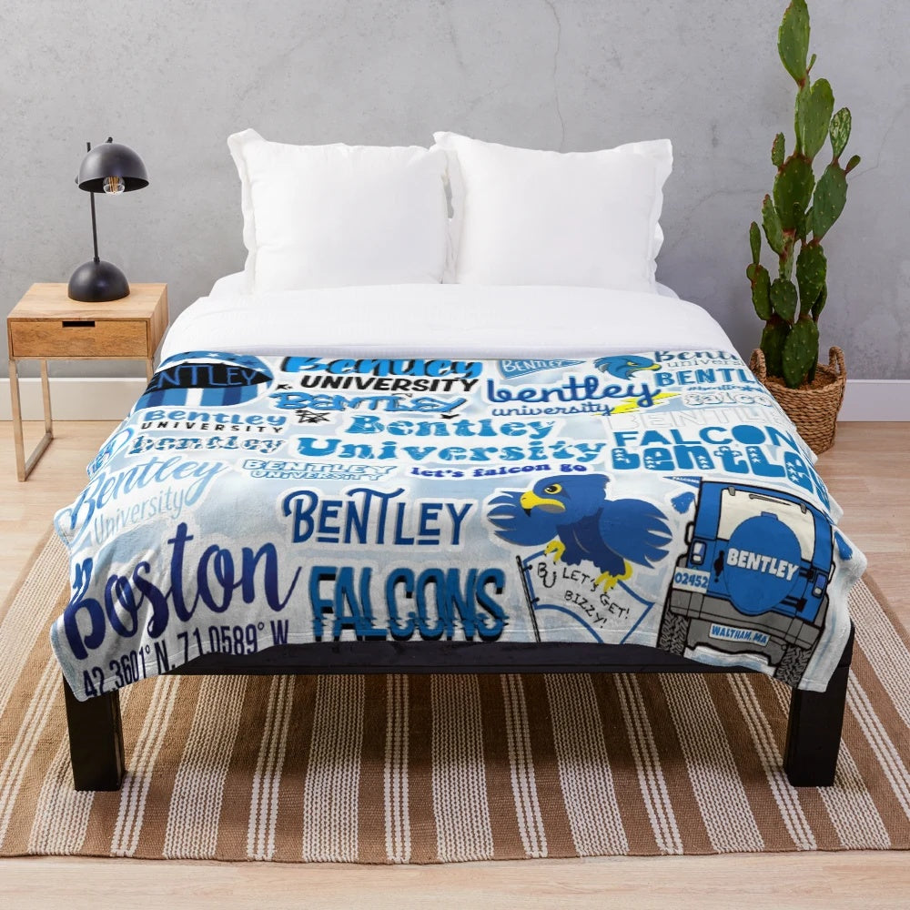 Soft and cozy Bentley-inspired plush blanket
