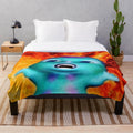 Soft and cuddly plush blanket featuring the popular bibble meme