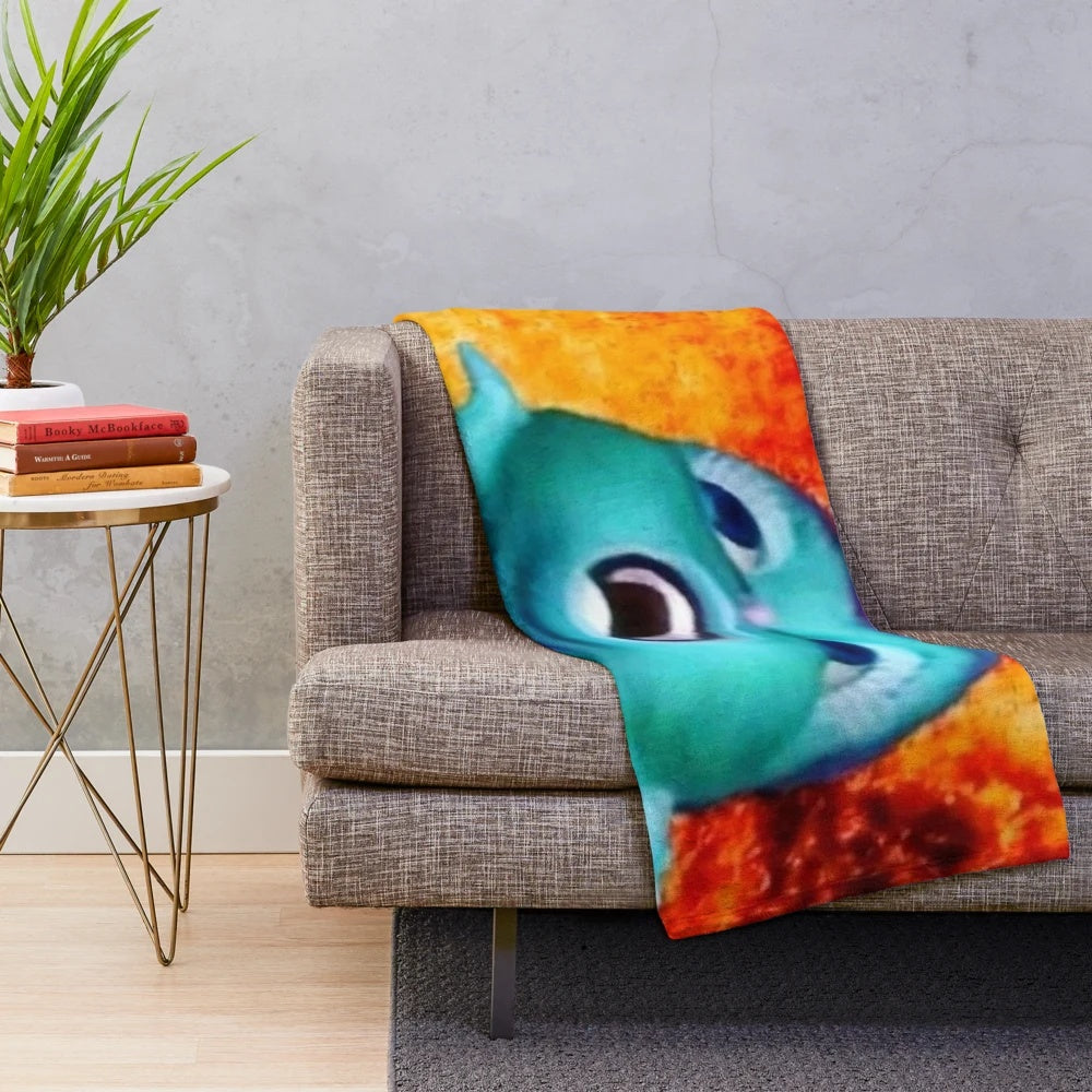Soft and cuddly plush blanket featuring the popular bibble meme