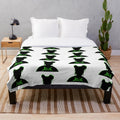 Billie Eilish inspired green plush blanket