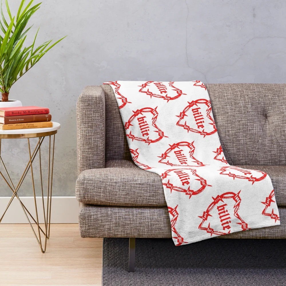 Soft and cozy plush blanket inspired by Billie Eilish