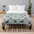 Black Tri Australian Shepherd Dog Plush Blanket