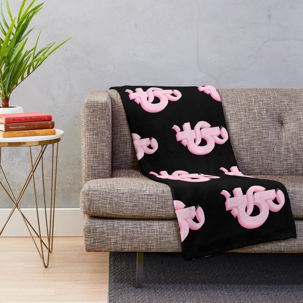 Blackbear-inspired pink plush blanket