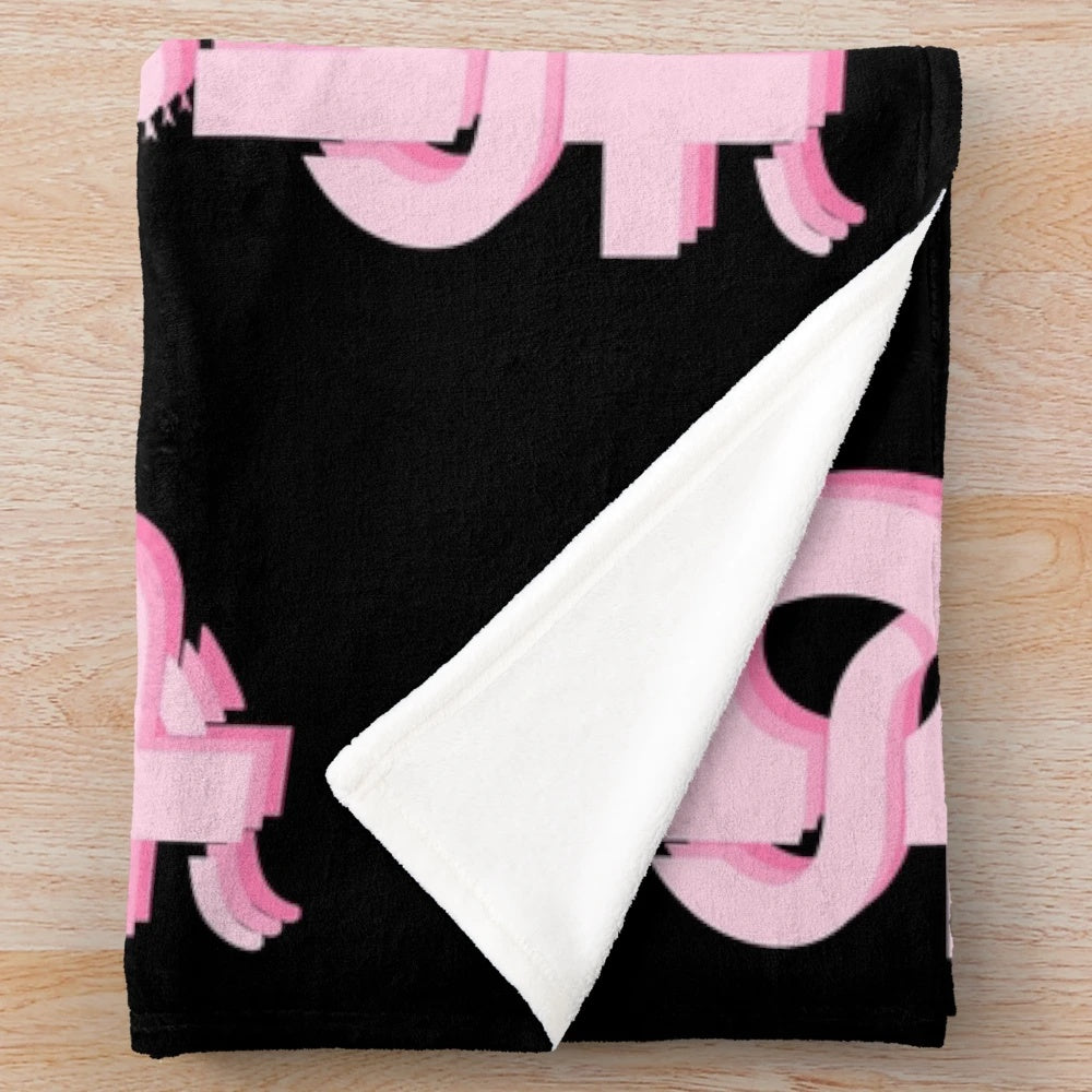 Blackbear-inspired pink plush blanket