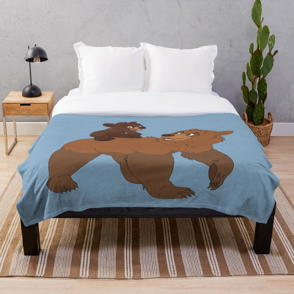 Soft and plush Brother Bear-themed blanket