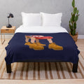 Soft and cozy plush blanket featuring a design of the character Lightning McQueen from the Cars movie