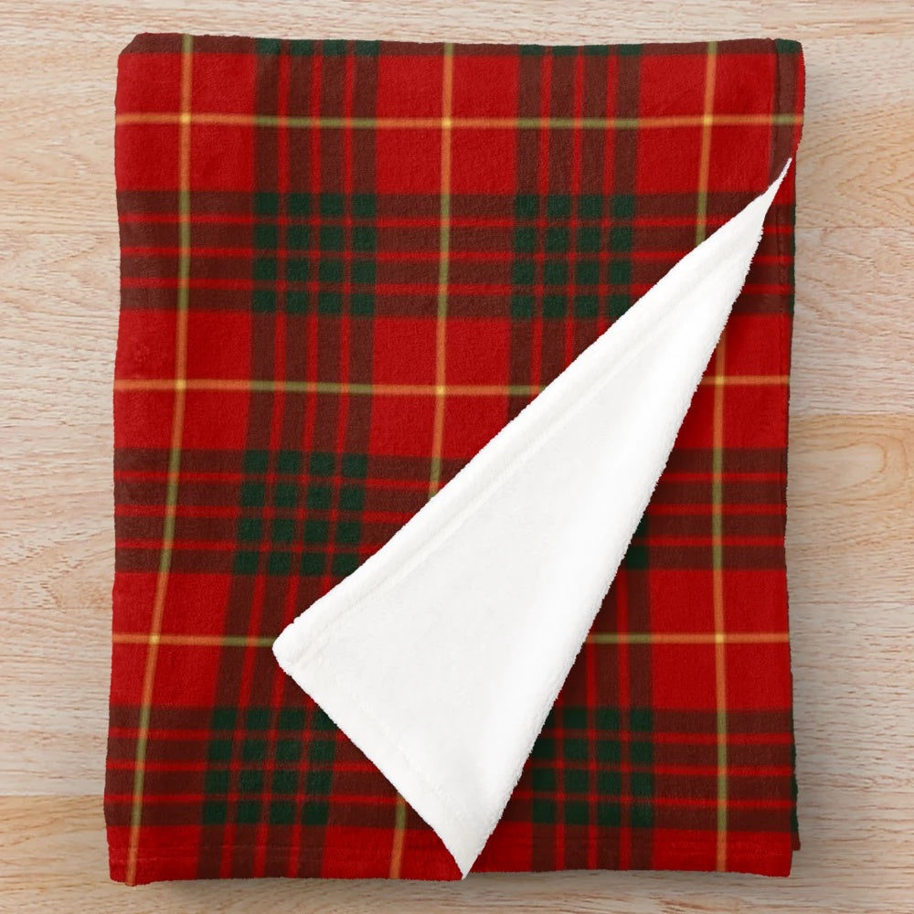 Clan Cameron tartan plush blanket