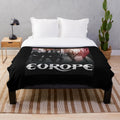 Europe Band 2022 Plush Blanket featuring the band's iconic logo and artwork