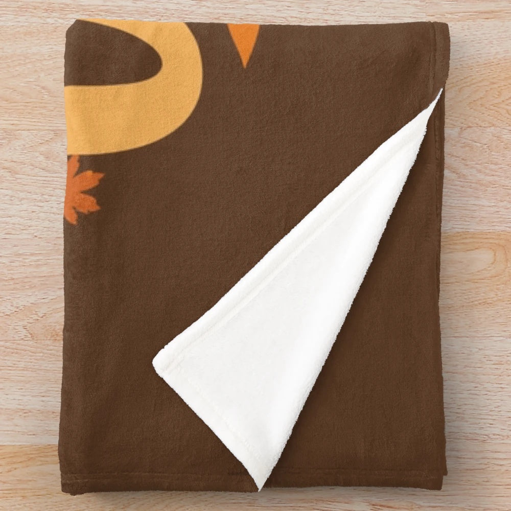 Plush fall vibes blanket in warm autumn colors