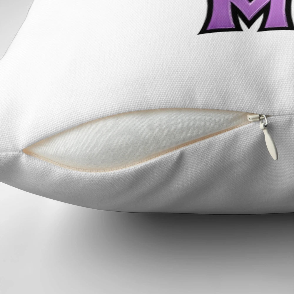 A plush, colorful Hannah Montana-themed pillow for a child's bedroom.