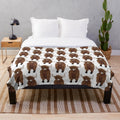 Soft and cuddly highland cow plush blanket