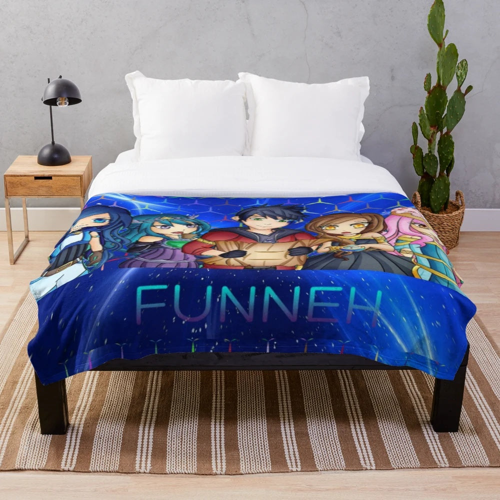 Itsfunneh Krew Plush Blanket - Soft and Comfortable Gaming Blanket