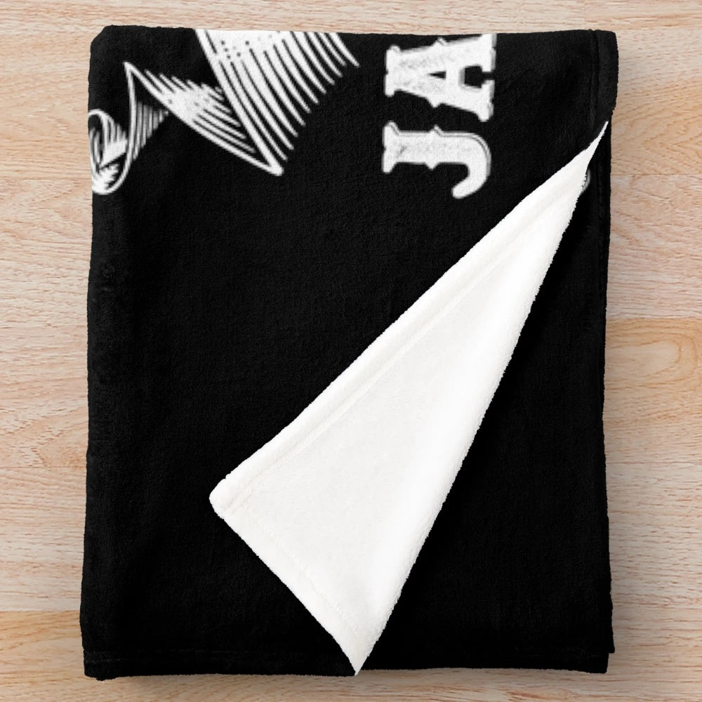 Soft and plush blanket featuring the name and logo of country music artist Jason Aldean