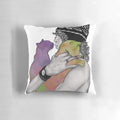 Soft and plush pillow featuring a cute kitten design, perfect for indie music fans and cat lovers.