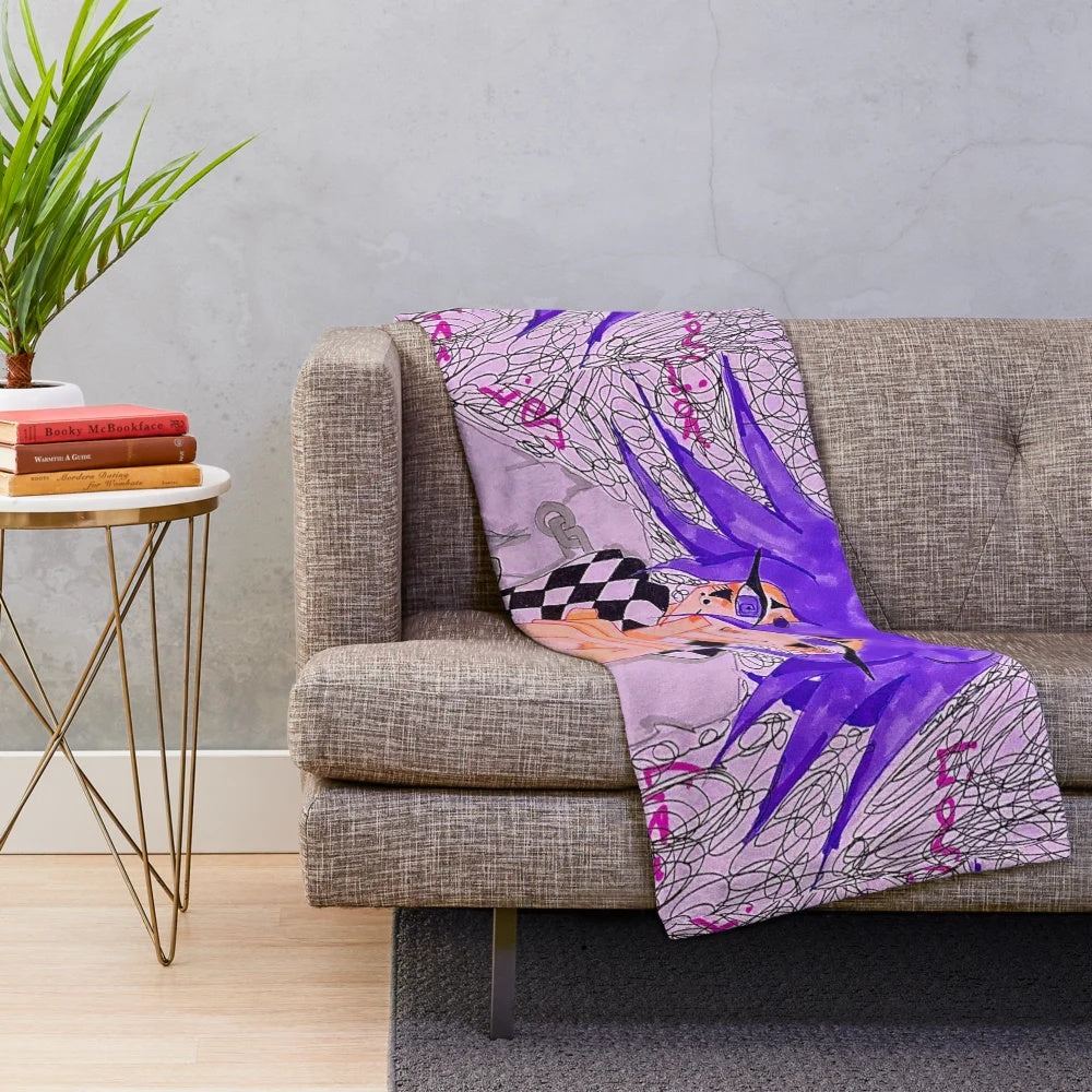 Soft and warm plush blanket featuring Kokichi Ouma from the Danganronpa anime series