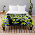 Leopard print plush blanket