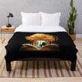 Soft and plush literary-themed blanket with a cozy design