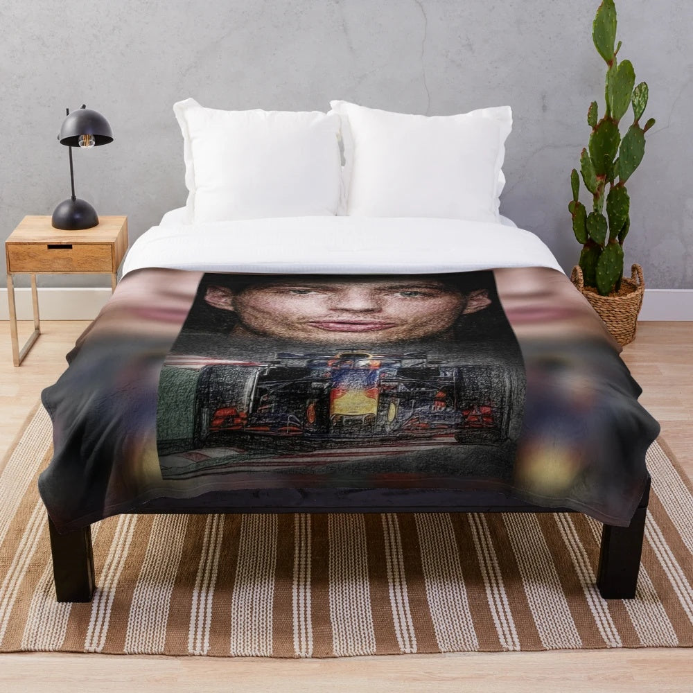 Max Verstappen Inspired Plush Blanket