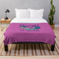 Mermaid-themed plush blanket with ocean and beach inspired design