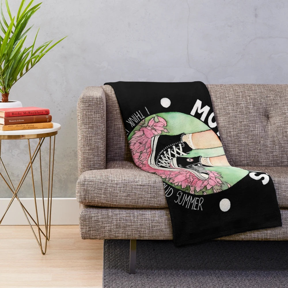 Movements-inspired Daylily Plush Blanket