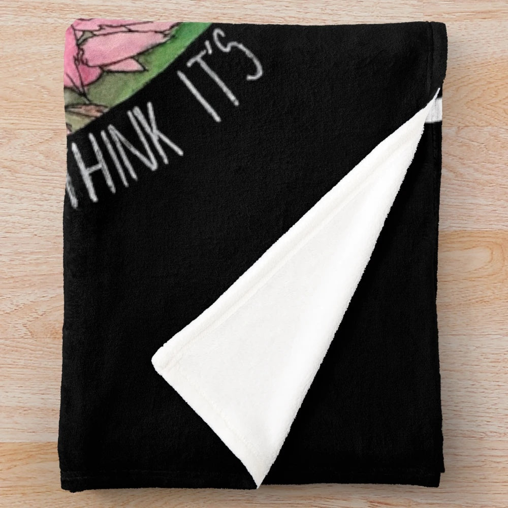 Movements-inspired Daylily Plush Blanket