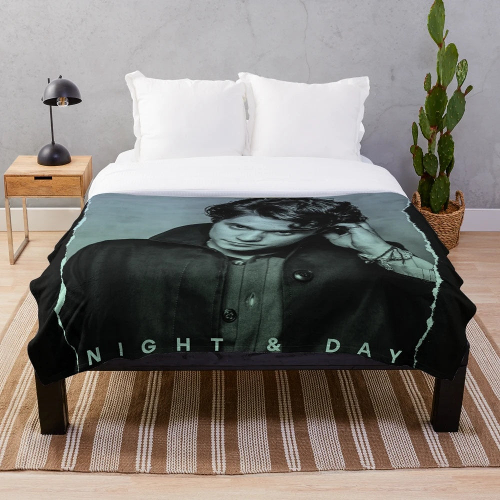 Soft and cozy night and day plush blanket for bedroom or living room