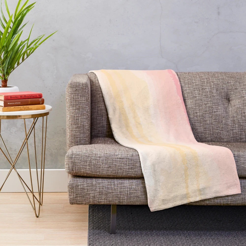 Ombre Passion Pattern Plush Blanket with Soft and Cozy Watercolor Style Design