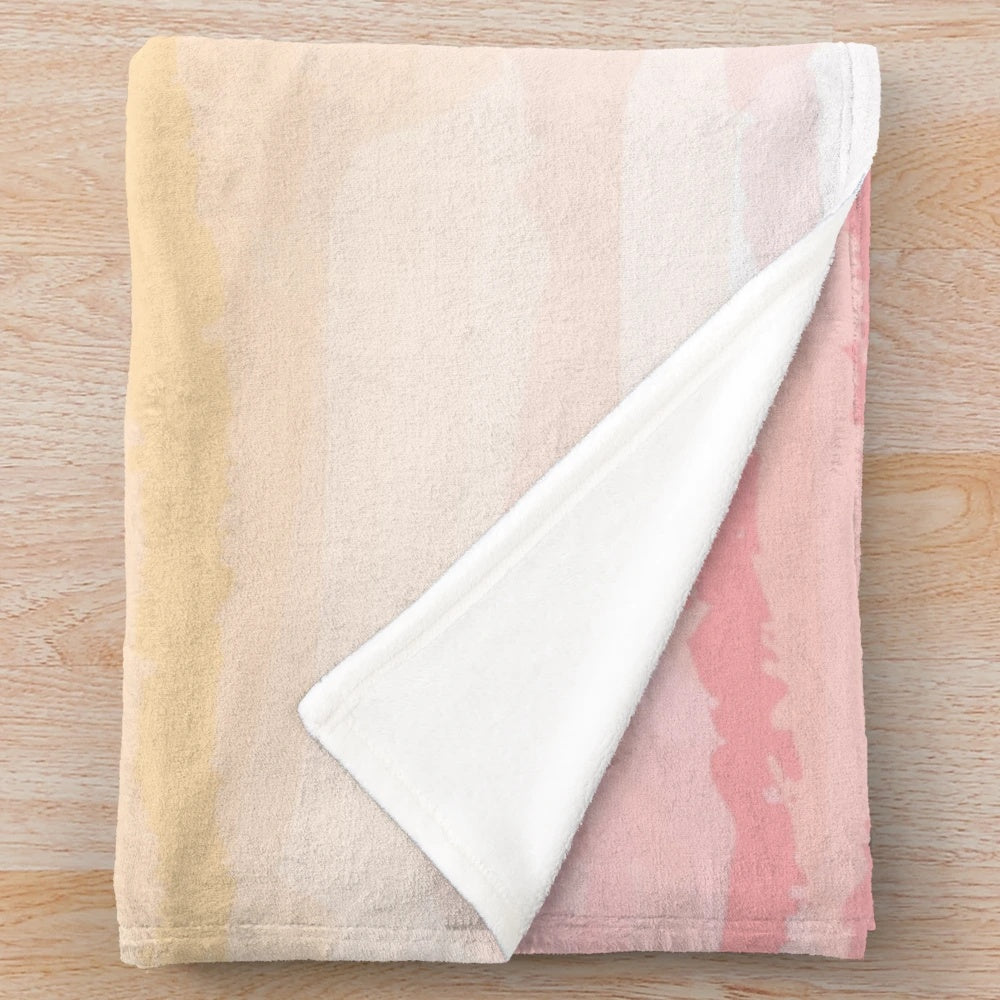 Ombre Passion Pattern Plush Blanket with Soft and Cozy Watercolor Style Design