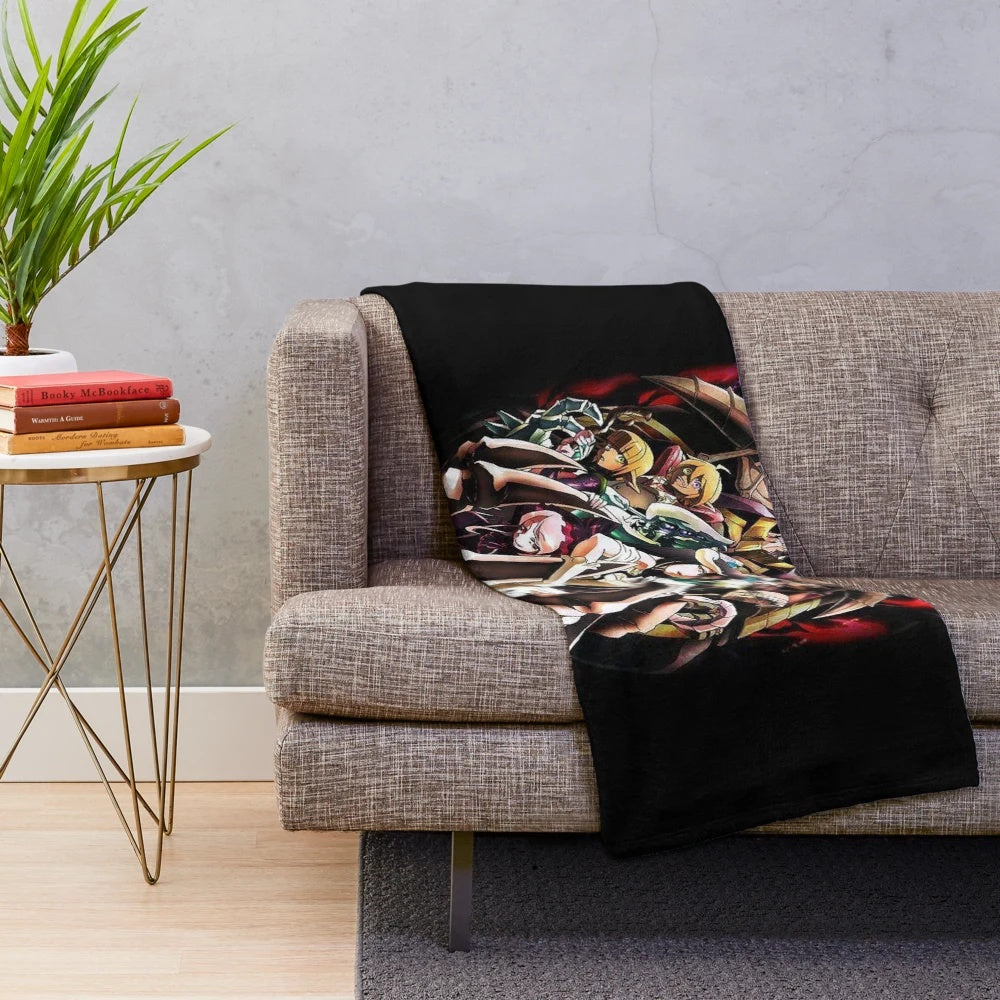 Overlord anime-themed plush blanket