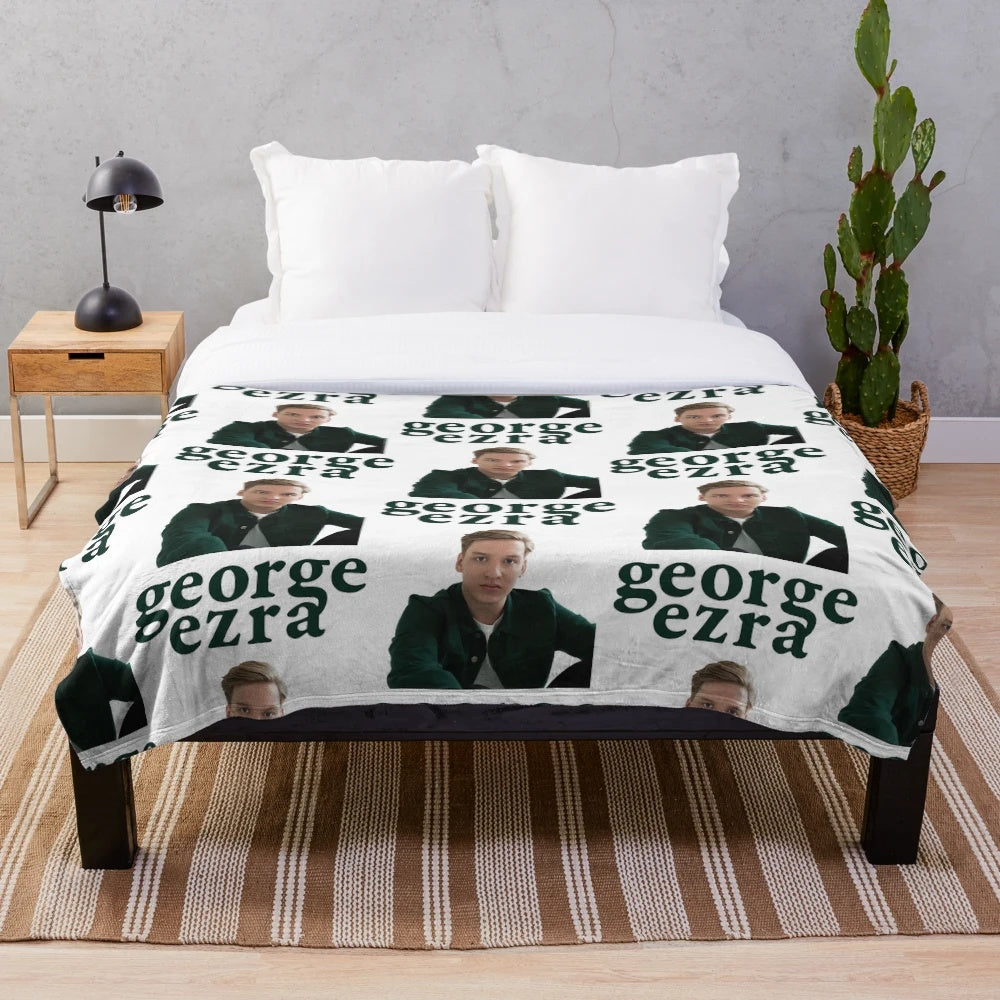 Soft and cozy plush blanket featuring a music theme