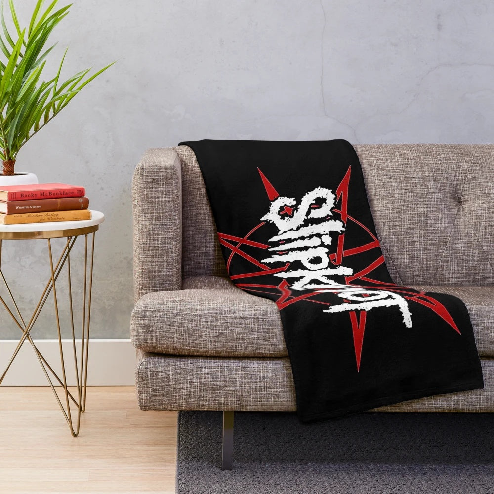 Soft and plush Slipknot-inspired blanket