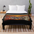 Soft and plush blanket featuring a semi-truck design, perfect for truck enthusiasts