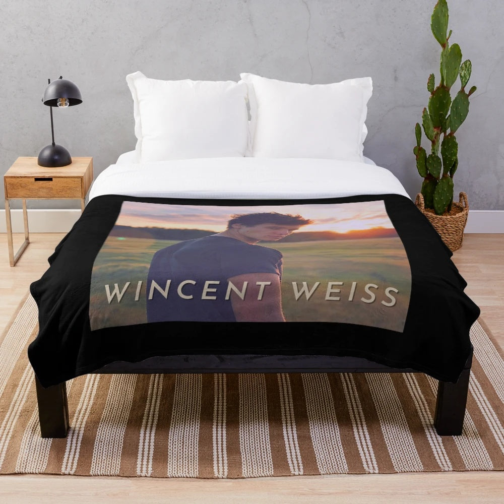 Soft and cozy plush blanket featuring a Wincent Weiss design